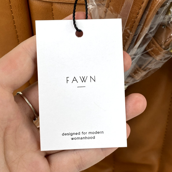NEW FAWN Quilted Cinch Backpack in Brown Matte main image 8